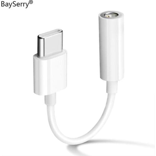 BaySerry Audio cable Type C 3.5 Jack Earphone Cable USB C to 3.5mm Headphones Adapter For Samsung S21 S20 Xiaomi Mi 11 10 Huawei
