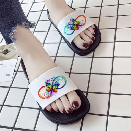 Aesthetic Fashion Butterfly Printing Lady Slippers Sandals women shoes Harajuku Female Summer Slippers zapatillas mujer