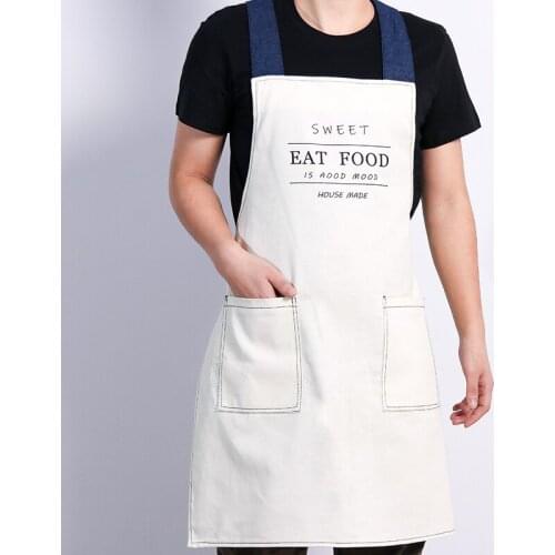 Apron Printing Home Kitchen Milk Tea Shop Florist Bakery Shop Men and Women Overalls Childrens Drawing