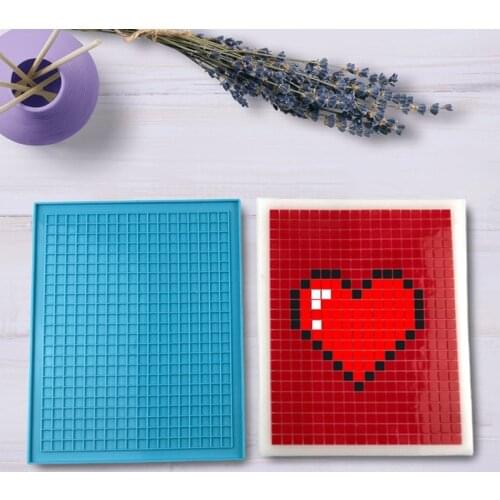 Pixel Puzzle Coaster Epoxy Resin Mold Cup Mat Casting Silicone Mould DIY Crafts Home Decorations Casting Tool