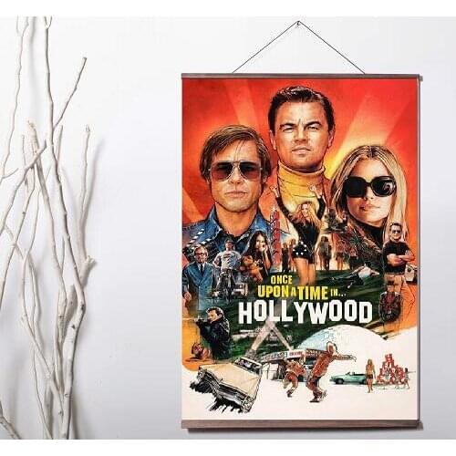 Once Upon a Time in Hollywood Movie Art Canvas print poster painting with solid wood