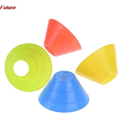 2021 5pcs/set Of New Product Football Training Logo disc-shaped pressure-resistant Cone Marker Bucket PE Sporting Goods