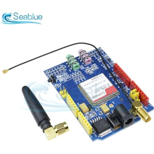 SIM900 850/900/1800/1900 MHz GPRS/GSM Development Board Module Kit for Arduino GPIO PWM RTC with SIM Card Slot Antenna