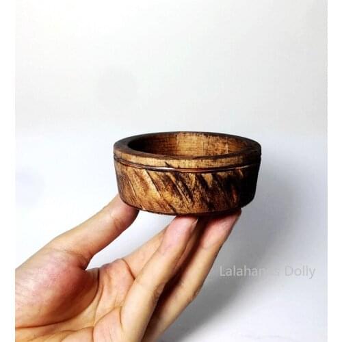 Dollhouse Mini Imitation Solid Wood Washing Basin Small Kitchen Kitchenware Furniture Accessories