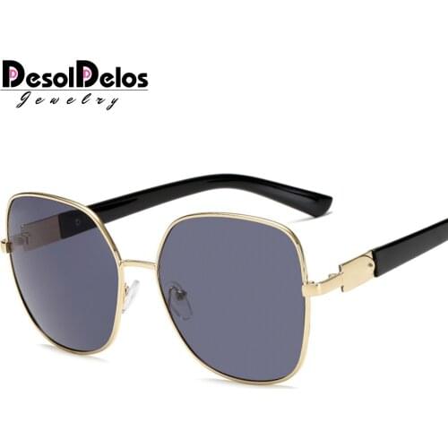 Top Quality New Fashion Women Men Sunglasses Oversized Metal Shades Eyewear Mirror Lens Driving Sun glasses Gafas UV400