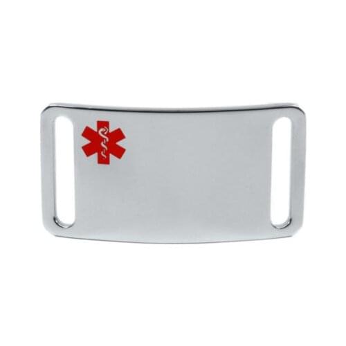 Wholesale Red Medical Alert ID Tag sold without band. Free engraving & medical hot sales Stainless steel dog tag FH890302