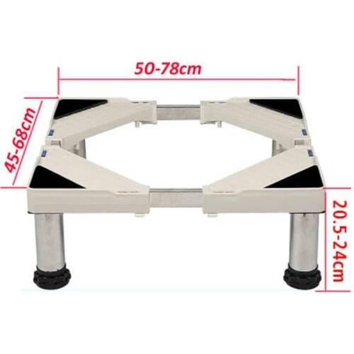 FM-G10-415 24cm Universal Roller Washing Machine Refrigerator Base Stand Bracket Fridge Washing Machine Trolley Bracket Mount