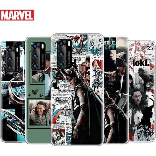 Transparent Cover Marvel Avengers Loki For Huawei P40 Lite E P30 P20 P10 P9 P8 Pro Plus Lite mini 2019 Phone Case