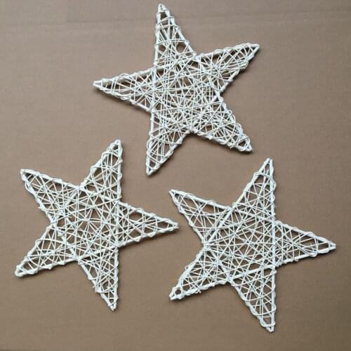 Christmas Fashion Natural Rattan Vine DIY Star Wreath Garland Party Christmas Tree Home Window Decor Ornament