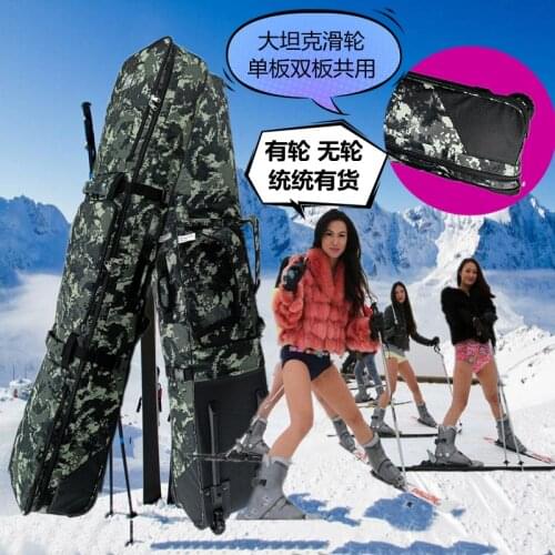 Snowboard bag / skis Bag clothing All stuff Bag / with Wheels / padded Thick cushion camouflage