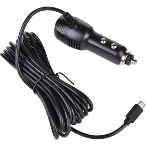 Input 12-24V Dash Cam Driving Recorder Rearview Mirror Dual Recording DVR Car Charger With USB Interface 3.5 M/3.83 Yd