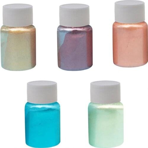 10G/Bottle Mica Powder Pearl Pigment Powder Multifunctional Mica Pearlescent Colorants Resin Dye for Jewelry Making Art Tools