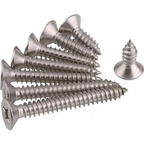 10PCS M4 M5 M6 Philips Countersunk Screw A4 316 Stainless Steel Cross Self Tapping Screws