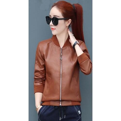 2018 New Design Loose PU Faux Leather Jacket Women Classic Moto Biker Jacket Autumn Ladies Coat Plus Size Outerwear FP1414