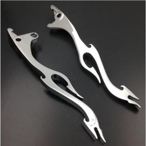 2x Motorcycle Chrome Brake Clutch Flame levers For Kawasaki Vulcan 1500 1987 - 2008 Vulcan 1600 2003 - 2009 2004 2005 2006 2007