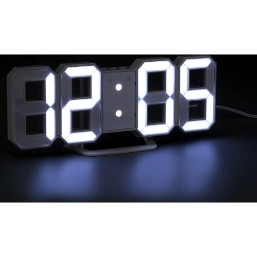 3D LED Digital Wall Clock Large Display Time Modern Design Table Clock LED Electronic Alarm Clock Wall Clocks Decorative Light