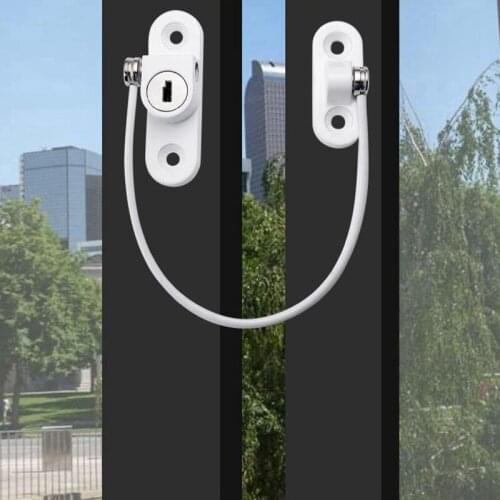 4pcs Window Door Open Restrictor Lock Home Baby Child Safe Lock Latches Window Security Lock Strings Home Lock Hardware