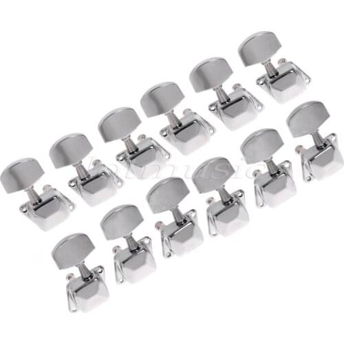 6L6R Chrome String Tuning Peg Tuner Machine Head For ST TL Semiclosed Guitar Replacement