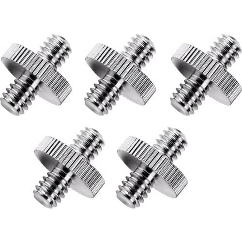 1/4 inch Male to 1/4 inch Male Threaded Adapter Double Male Screw Adapter Supports Tripod Camera Accessories