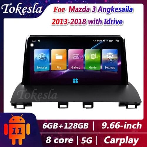 Tokesla Car Radio Android 11 For Mazda 3 Angkesaila with Idrive DVD Automotivo Central Multimedia Player Gps Navigation Screen