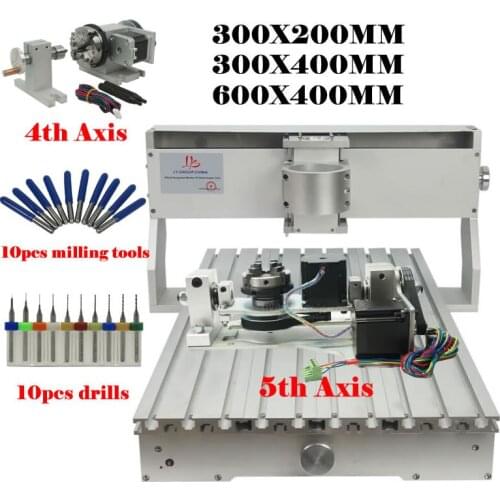 Diy Mini CNC Frame 6040 3040 3020 5 Axis 4 Axis for CNC Metal Wood Router Aluminum Milling Engraving Machine with Motors