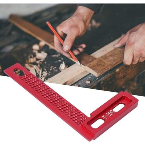 Measuring Rulers Tool Scriber Mark Woodworking Hole L type Ruler Marking Ruler Carpenter Tool Aluminum Alloy For Door Cabinets