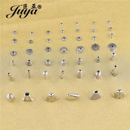 20/50pcs/lot Multiple Styles Zinc Alloy Beads Caps End Tassel Cone Cap For Pendant Earring Bracelet DIY Jewelry Making Findings