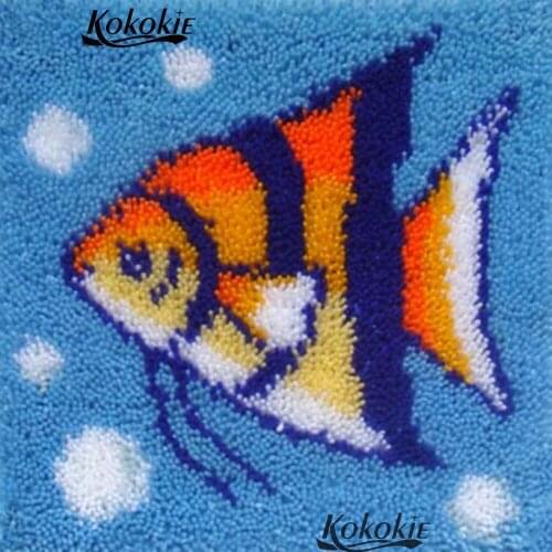 Latch Hook animal Pillow cross-stitch cushion Crocheting Rug Kits embroider needlework kits Unfinished Embroidery Pillowcase