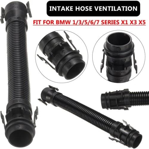 Mayitr 1pc Black Intake Hose Ventilation Fit For BMW 1/3/5/6/7 series X1 X3 X5 13717803842 Accessories