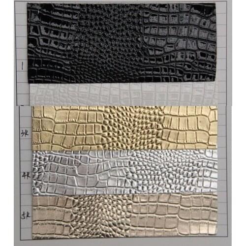 Free shipping Small metal crocodile grain leather/ backing woven fabric for upholstery/ leatherette fabric/ furniture upholstery
