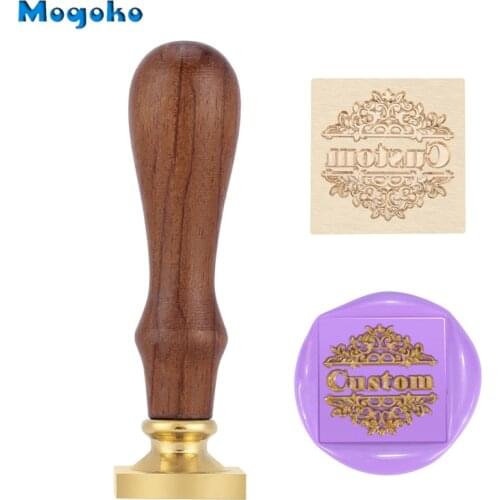 Mogoko 1pc Personalized Letter Design Custom Alphabet Engraved Vintage Retro Brass Copper Wax Seal Stamp Valentines Day Gift