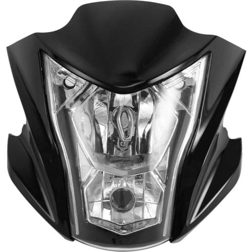 Motorcycle Black Headlight Fairings Head Light Lamp Cowling For Kawasaki ER6N 2012-2015 2013 2014