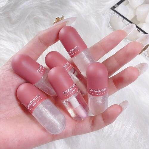 Wholesale Mini Capsule Shape Lip Gloss Oil Transparent Color Changing Moisturizing Lip Blam Glaze Lipstick