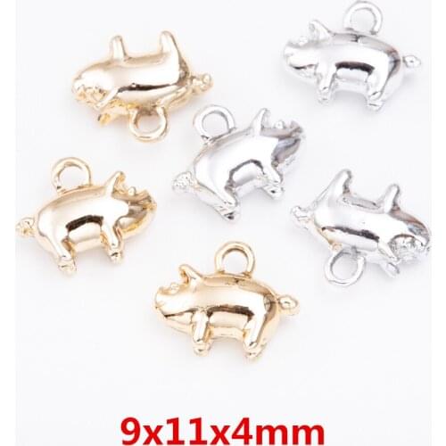 15pcs Charms pig Pendant Bright Zinc Alloy Fit Bracelet Necklace DIY Metal Jewelry Findings 6418