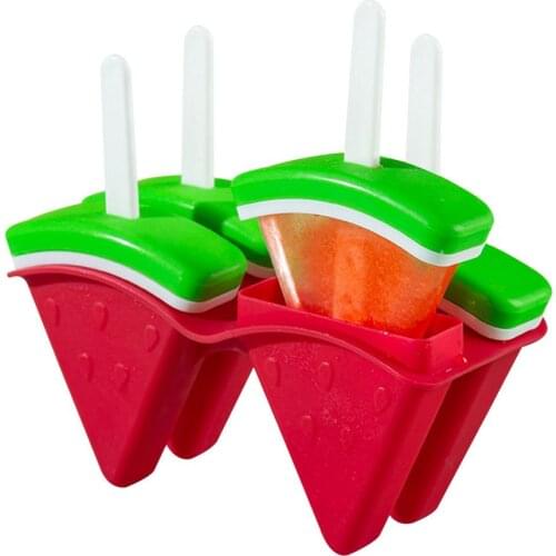 Silicone Ice Cream Popsicle Mold Ice Mold With Caps Kitchen Tools Watermelon Popsicle Mold Ice Cream Tool Kitchen Supplies
