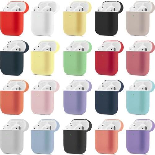 Silicone Earphone Case For Apple Airpods 2 Case Cover For AirPods Bluetooth Charging Box Case Ultra Thin AirPods Protective Case