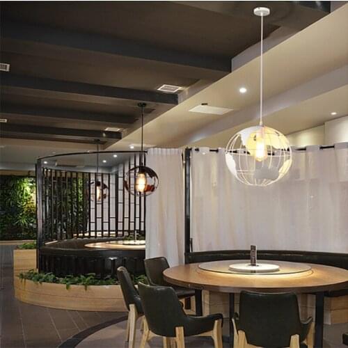 Modern Home Lighting Nordic Modern Rope Earth Ball Chandelier World Map White and Black Living Room Cafe Bar Attic Retro Light S