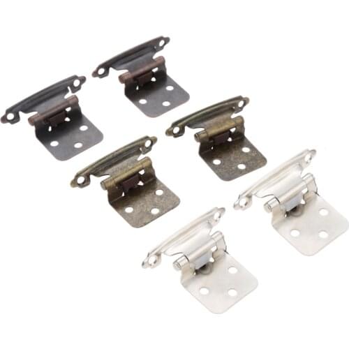 2 Pcs Steel Overlay Cabinet Hinges Self Close Cabinet Door Hinge Kitchen Cupboard Antique Hinge Furniture Hardware 71*38*35mm