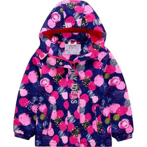 Warm Waterproof Girls Jacket 2020 Spring Autumn Baby Windproof Jackets Girls Coats Child Hooded Children Outerwear For 3-12 T