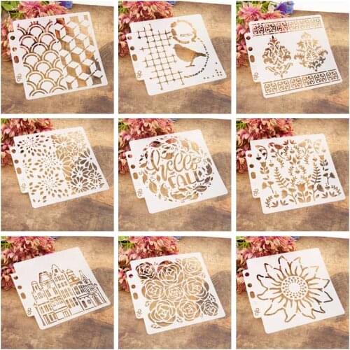 10PCS DIY Layering Stencils Template For Wall Painting Scrapbooking Stamping christmas