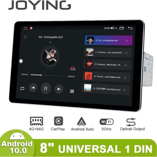JOYING 8'' 1 Din Android Car Radio stereo Head Unit Multimedia NO DVD Player DVR Cassette Tape recorder GPS Steering Wheel OBD2