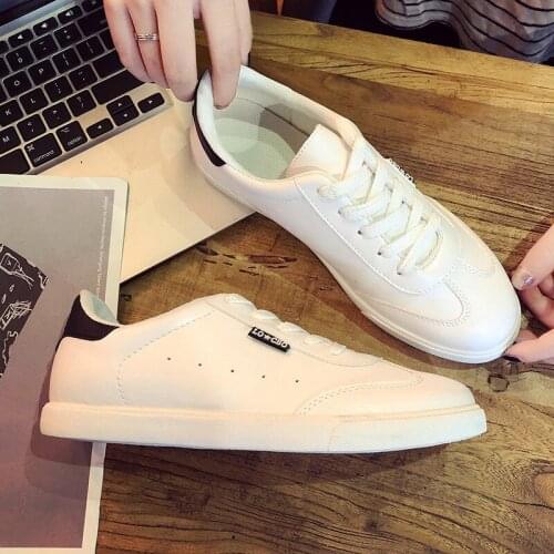 Female Shoes Woman Ventilation Flat Sports White Shoes Women Tidal Current Classic Sports Shoes Leather Girl Skateboarding Shoes