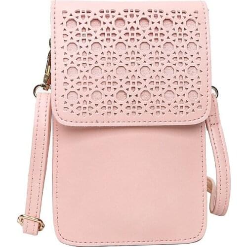 Women Mobile Phone Bag Slung Touch Screen Mobile Phone Credit Wallet Female Small Vertical Bag Mini Bag