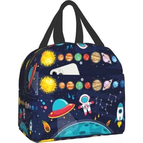 Star spacecraft Easily used as lunch bag, picnic bag, sundry bag or shopping bag star space bento lunch bags for women