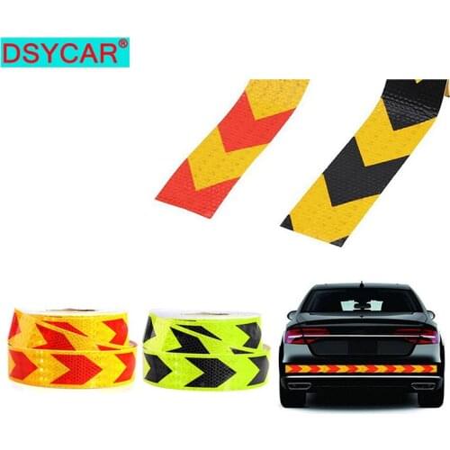 DSYCAR 1Roll 5cm450cm Auto Car Reflective Adhesive Stickers Reflector Tape Safety Caution Warning Sticker for Cars Trailers