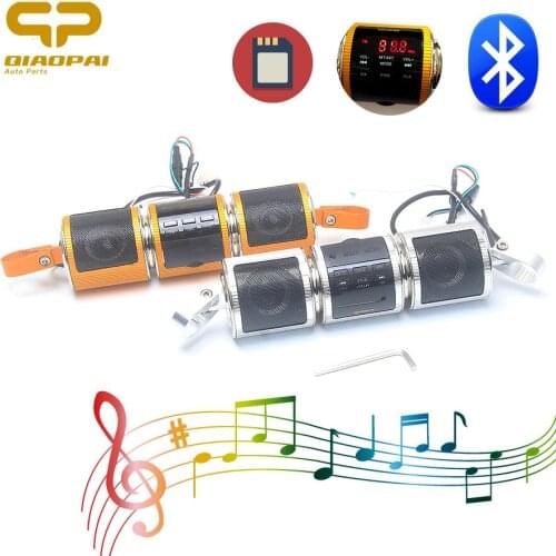 12V Motorcycle Audio Speakers Waterproof USB Interface FM Radio Motorbike MP3 Player Bluetooth Music Stereo Amplifier Speakers