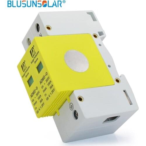 2 pieces/lot) Standard 35mm DIN Rail 2P 5KA 10KA 385V AC Household Low-voltage anti-lightning SPD surge protection device