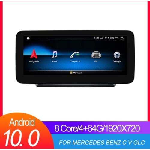 Android 10.0 Car radio For Benz C Class W204 205 GLC/V Class X253 W446 2007-2018 8 core 4G GPS Navigation multimedia