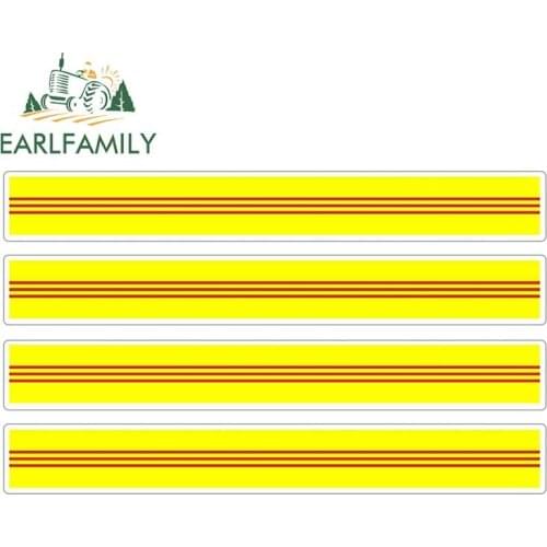 EARLFAMILY 4pcs Car Stripe Motorcycle Racing Flag Sticker Car Window Decal Bike Moto South Vietnam Car Stickers