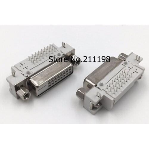 5Pcs/Lot Dvi 24+1 Socket Female Head 90 Degrees Dvi Bending Welding Plate Connector Serial